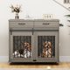 thumbnail image 2 of Mueble tipo jaula para perros DWVO para 2 perros con cajones de almacenamiento, 2 of 7