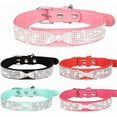thumbnail image 3 of 1Piece Dog Collar Diamond Bling Girl Puppy Cat Collars Rhinestone Cute Bowtie Female Boy Little Pet Kitten Collar Animals, 3 of 6