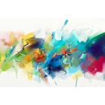 thumbnail image 2 of Art.com Abstract Colorful Oil Painting on Canvas Texture. Hand Drawn Brush Stroke, Oil Color Paintings Back Art Print by pluie_r, 18" x 12", 2 of 4