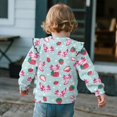 thumbnail image 4 of Yuyamidu Strawberry Axolotl Sweatshirt for Girls 4T 5T Blue Crewneck Sweatshirt Ruffle Shoulder Long Sleeve Pullover Top Soft Casual Fall Outfits Everyday Playwear, 4 of 8