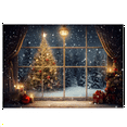 thumbnail image 2 of 210X150cm Christmas Background Cloth Christmas Tree Snowflake Party Decoration Children Photography Background Cloth,H,1 x Photography Cloth, 2 of 8