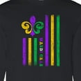 thumbnail image 4 of Inktastic Mardi Gras Flag Long Sleeve T-Shirt, 4 of 5