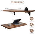 thumbnail image 2 of 31.5’’X 15.7’’ Wall Mounted Folding Table, Laundry Folding Table with Heavy-Duty Brackets for Laundry Room Bedroom Home Office, 2 of 8