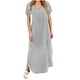 thumbnail image 1 of Vestido Corto para las Mujeres de Verano Color Sólido Cuello en V Vestido de Bolsillo de Manga Corta, Vestido de Verano Casual de las Mujeres para las Salidas de Primavera, 1 of 6