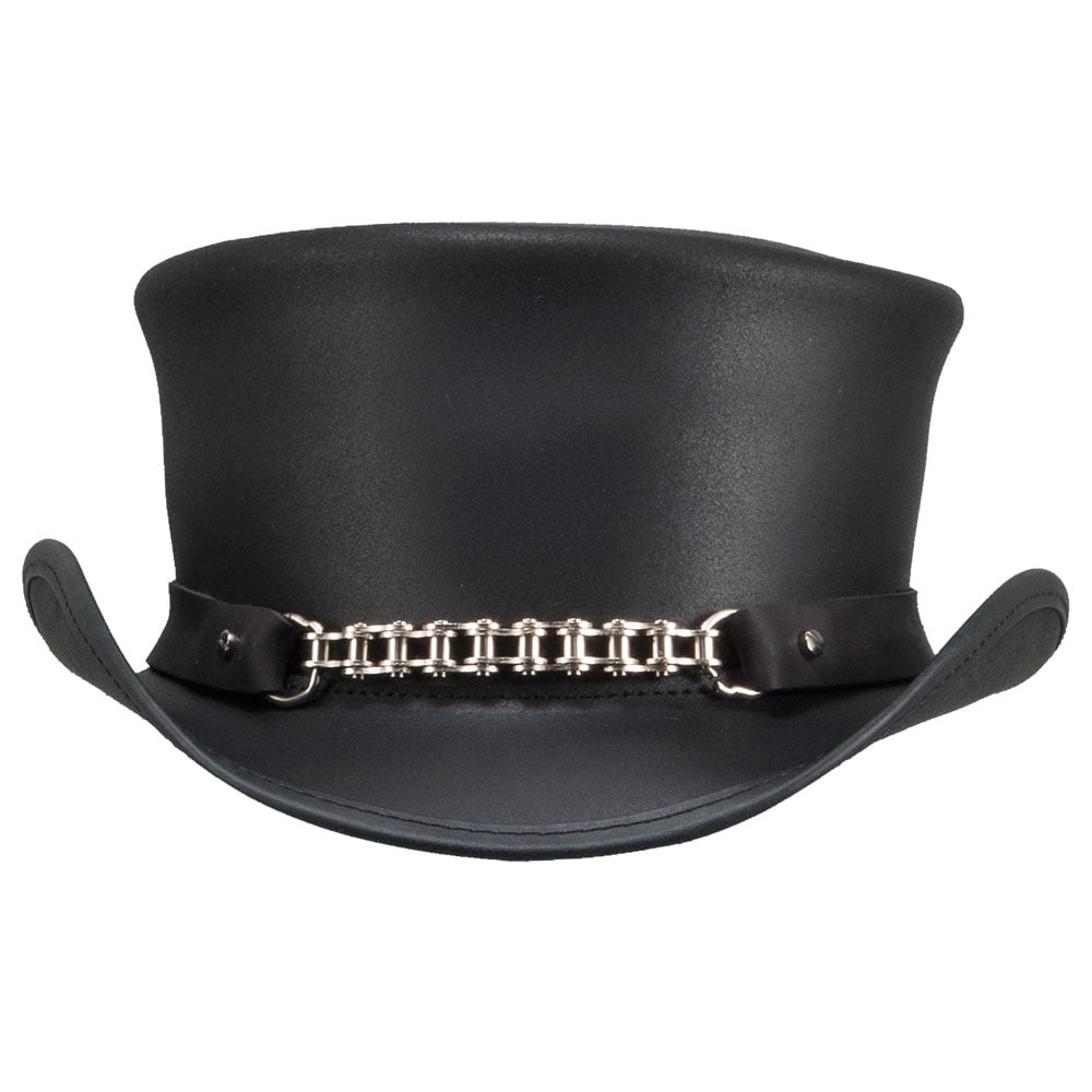Voodoo Hatter El Dorado-Chain Band by American Hat Makers Leather Top Hat