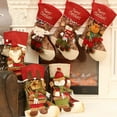 thumbnail image 4 of Cateissary Medias de Navidad Embalaje de regalo Dulces Frutas Colgante Lino Árbol de Navidad Divertido Muñeco de nieve Exquisita Muñeca Kits de decoración para fiestas Papá Noel, 4 of 6