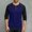 Dark Blue, variant on SYMOID Mens Light Blue Raglan Sleeve Henley Shirt - 3/4 Sleeve, Polyester Spandex Stretch, Wrinkle-Resistant, Sizes M-XXXXXL for Daily Casual & Outdoor Use,Size M