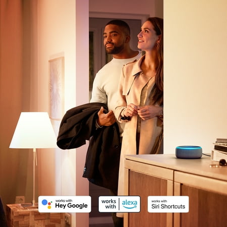 Philips - Hue A19 Bluetooth 75W Smart LED Bulb - White