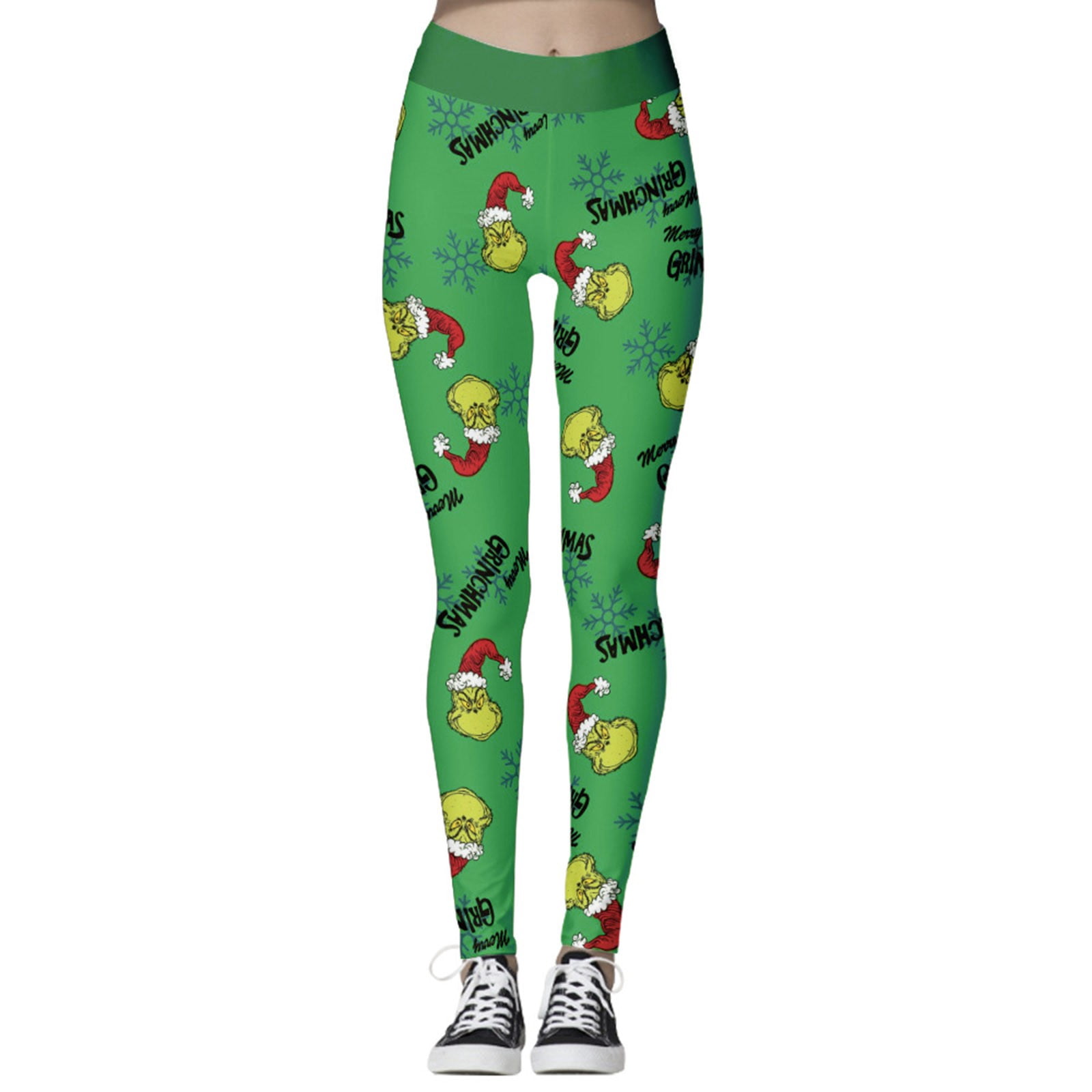 Winter Christmas Print Yoga Pants 
