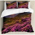 thumbnail image 3 of Nature Duvet Cover Set Twin Size, Flower Meadow on Mountain Valley with Horizon Sky Surreal Mother Earth Beauty Image, Decorative 2 Piece Bedding Set with 1 Pillow Sham, Multicolor, by Ambesonne, 3 of 3