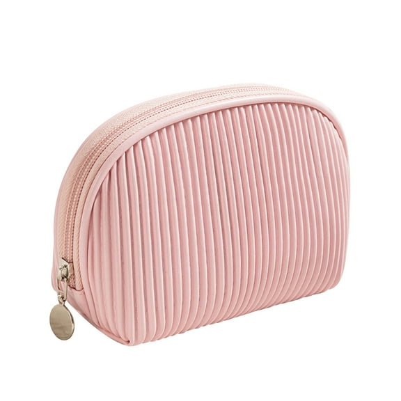 Dvumao School Supplies, Makeup Bag Pleated Wash Bag Travel Portable Half Round Storage Bag, Teens Gifts