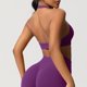 thumbnail image 4 of Sujetanes Deportivos para Mujeres Soporte Alto Busto Grande sin Costuras de Punto de Yoga, Sujetadores Deportivos de Cuello Alto para Mujeres Absorbente de Choques Fitness Respirable, 4 of 9