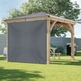 thumbnail image 5 of Covers & all Outdoor Vinyl Curtain, 12 Oz Waterproof UV & Weather Resistant Blackout Drapes for Patio Cabana Pergola Gazebo Porch, Rustproof Grommets Top & Bottom every 6” Inches (4'H x 7'W, Gray), 5 of 7
