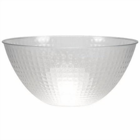 EcoQuality 100oz Pixel Clear Bowl - Disposable Plastic Soup Bowls, Heavy Duty Plastic Salad Bowls, Dessert Bowl for Baby Showers, Weddings, Birthday Party (3)