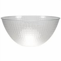 EcoQuality 100oz Pixel Clear Bowl - Disposable Plastic Soup Bowls, Heavy Duty Plastic Salad Bowls, Dessert Bowl for Baby Showers, Weddings, Birthday Party (3)