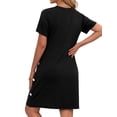 thumbnail image 5 of Fantaslook Short Sleeve Womens Summer Dresses Casual Button Tunic Dress with Pockets, 5 of 11