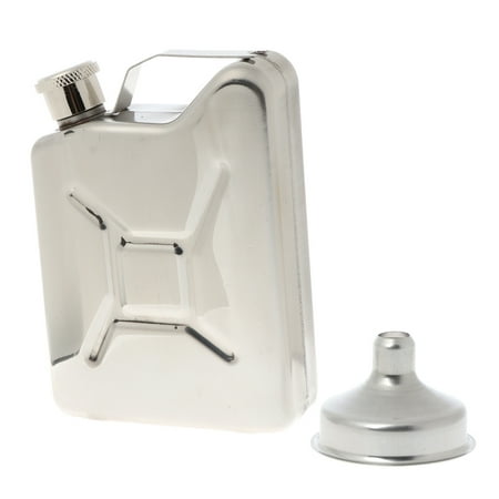 

ZOYONE 5oz Stainless Steel Jerry Can Hip Flask Liquor Whisky Pocket Bottle Men Gift