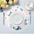 thumbnail image 4 of GZHJMY Colorful Butterfly Round Placemats, 4 Pack Table Mats for Kitchen Washable Non-Slip Place Mats Heat Resistant Place Mats for Kitchen Dining Table Decoration, 4 of 6