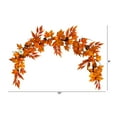 thumbnail image 2 of Nearly Natural W1217 6 in. Assorted Autumn Maple Leaves Pumpkins Gourds Berries & Pinecone Artificial Fall Garland, 2 of 3