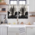 thumbnail image 2 of Rustic Bear Kitchen Curtains Short 45 Inch Length, Vintage Country Wildlife Forest Mountains Grommet Top Bedroom Living Room Curtains, Light Filtering Cafe Curtain Drapes 2 Panels Set 84''x45'', 2 of 9