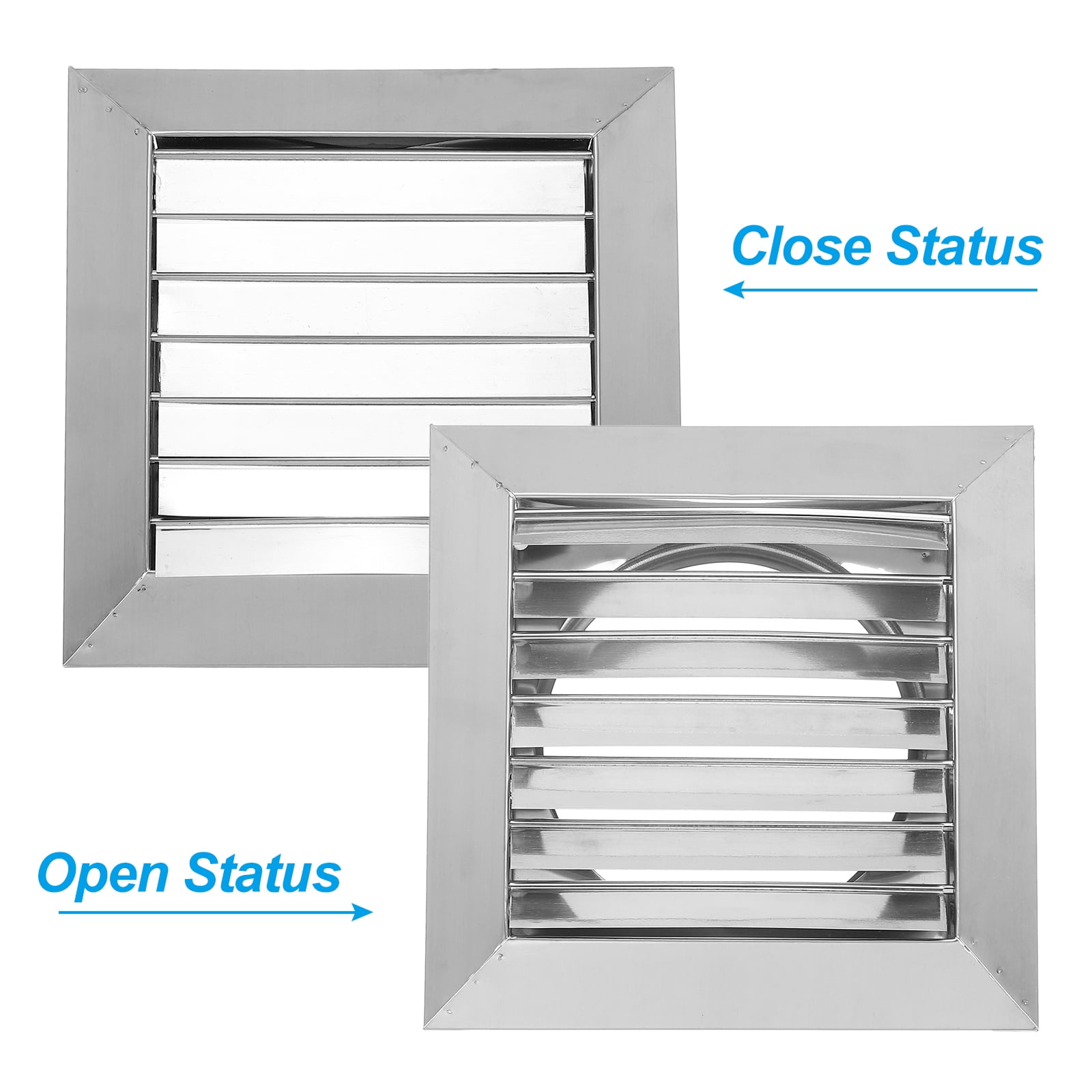 Uxcell 5 Inch Dryer Vent Cover, Stainless Steel Exterior Wall Outlet Vent Grille, Louvered with Flap