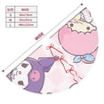 thumbnail image 3 of Saiise Christmas Tree Skirt 48" ,Xmas Tree Skirts with Sanrio Cs Pattern,Tree Mat for Indoor Outdoor Christmas Winter Holiday Party Indoor Decorations, 3 of 7