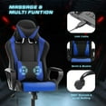 thumbnail image 7 of PayLessHere High Back PU Leather Gaming Chair，Ergonomic Rolling Swivel Office Chair For Adults, Blue, 7 of 7