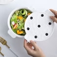 thumbnail image 4 of Bol Alimentaire en Céramique Multi-Usage Bol de Cuisson Résistant à la Chaleur Bol de Cuisson au Fromage avec Couvercle, 4 of 8