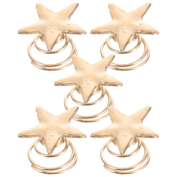 EeaseMX 5 horquillas en espiral con forma de estrella para el pelo de novia, accesorios decorativos para el cabello para mujeres y niñas.