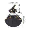thumbnail image 4 of FEOLGEHLY Halloween Dog Hat Set and Witch Cloak, Soft Blend Adjustable Holiday Dog Costume, Cosplay Dress Up Dog Outfit for Small Medium Dogs Cats Party Photo Props, Halloween Fall Decorations, 4 of 7
