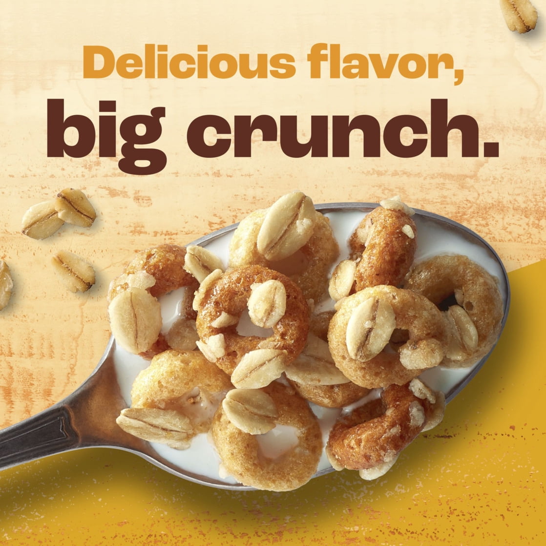 (8 pack) Cheerios Oat Crunch Oats 'N Honey Breakfast Cereal, Family Size, 24 oz