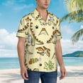 thumbnail image 3 of Disketp Hawaiian Shirts For Men,Cartoon Dinosaurs Print Mens Casual Short Sleeve Button Down Shirts Beach Shirt, 3 of 7