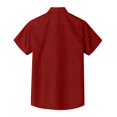 thumbnail image 4 of Qwertyu Men's Casual Button Down Shirts Short Sleeve Linen Shirts Solid Color Summer Beach Shirt Wine 2XL, 4 of 4