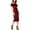 Reds, variant on Women's Medium Ribbed Choker Ruffle Sweater Dress M