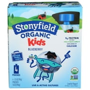 Stonyfield Yokids Organic Blueberry Low Fat Yogurt, 3.5 Ounce Pouch -- 24 per Case.