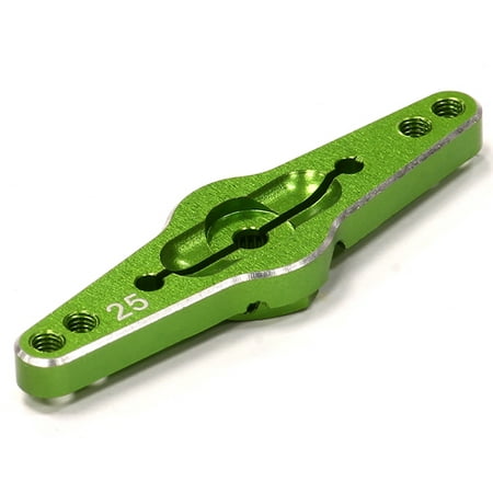 Double Sided Servo - Integy RC Toy Model Hop-ups C24490GREEN Billet Machined Double Sided Servo Horn 25T for Futaba Servo (r=20, 24mm Holes)