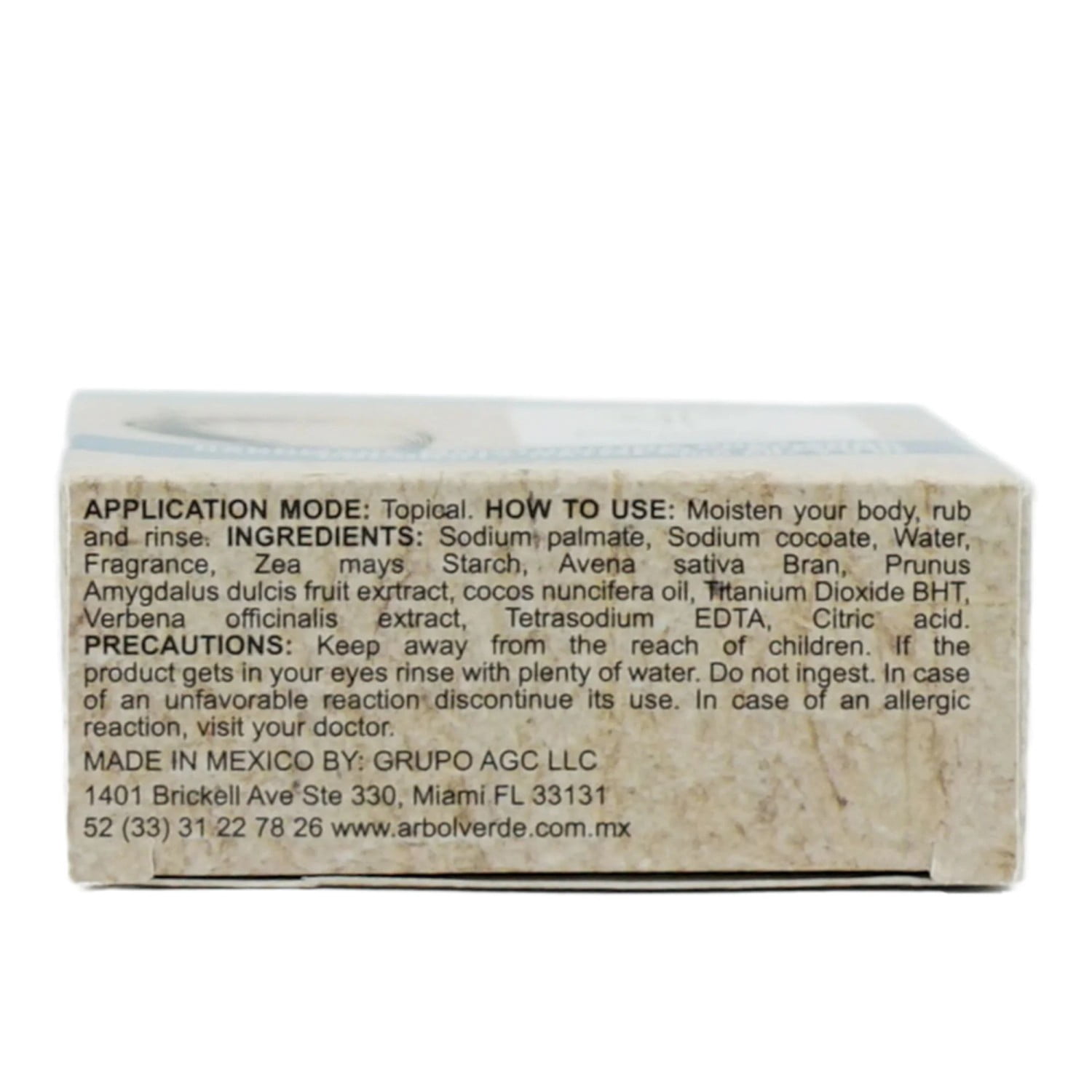 (4 pack) Arbol Verde Natural Vegan Moisturizing Body Soap Bar, Deeply Hydrates, 3.53 oz