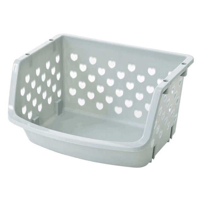 Feinib Kitchen Shelf Clearance Plastic Stackable Storage Bins for Pantry 1 Pack Stackable Bins for Organizing Food Kitchen and Bathroom Storage Racks for Kitchen on Sale Kitchen Shelf 1Pc