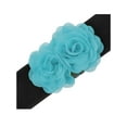 thumbnail image 2 of Cinturón Elástico Ancho para Mujeres INSPIRE CHIC, Corsé Estirable de Doble Flor Grande, Elegante y Casual para Vestido 68x6cm/26.8x2.4 pulgadas (LxA) Azul, 2 of 6