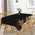 thumbnail image 5 of Tchckioa Halloween Black Tablecloth 60x84 Inch,Rectangle Waterproof Table Cover for Kitchen Dining Decor, 5 of 6