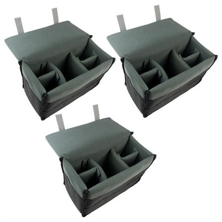 3X Padded Protective Bag Insert Liner Case for DSLR Camera, Lens and Accessories Black,3 x Camera Protective Bag (Not include camera),Black