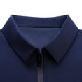 thumbnail image 5 of Iugvhana Mens Zipper Polo Shirts Short Sleeve Moisture Wicking Outdoor Golf Shirt Collared Athletic Tennis Polo Navy XXL, 5 of 8