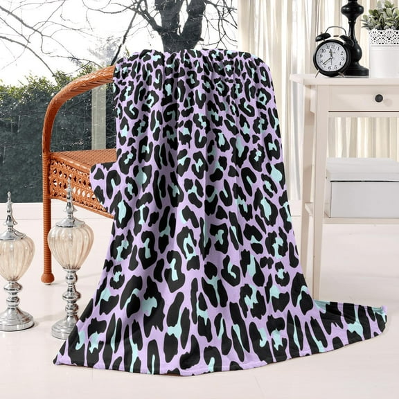 Flannel Fleece Leopard Print Blanket for Adults - Lightweight Soft & Cozy Throw Blanket for Bed Sofa & Couch - Couch Blanket for any Season - 50x60 inches Brown Leopard