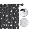 thumbnail image 4 of Blackout Kids Curtains,Halloween White Skulls and Bones Childrens Insulated Curtains Set Of 2,Bedroom Essentials,Toddler Room Decor 42x54in(106x137cm), 4 of 5