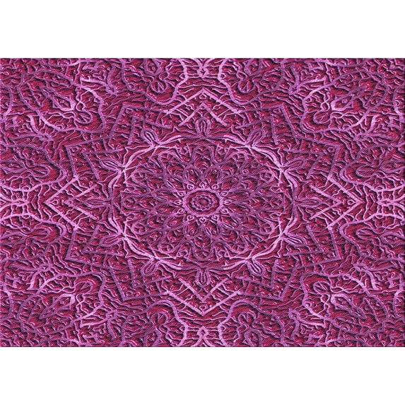 Ahgly Company Machine Washable Indoor Rectangle Transitional Crimson Purple Area Rugs, 6' x 9'