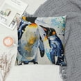 thumbnail image 2 of Creowell Decorative Throw Pillow Cover,Watercolor Penguin Mom and Baby  Throw Pillow Case Cushion Cover Home Décor Sofa Decorative Pillow  White, 2 of 5