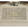 thumbnail image 1 of Ethnic Decorative Rug, Folkloric Colorful Abstract Tribal Ornaments and Shapes Grunge Geometric, Quality Carpet for Bedroom Dorm and Living Room, 6 Sizes, Mustard and Green, by Ambesonne, 1 of 1
