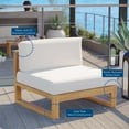 thumbnail image 5 of Modway Upland Outdoor Patio Teak Wood Armless Chair in Natural White, 5 of 6