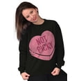thumbnail image 3 of Not Picky Candy Heart Valentines Day Women Crewneck Sweatshirt Brisco Brands S, 3 of 6