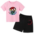 thumbnail image 3 of 2024 Verano Demon Slayer Camiseta estampada para niños 2 piezas Traje para niños y niñas Ropa de manga corta Top informal Conjunto de moda de anime, 3 of 5